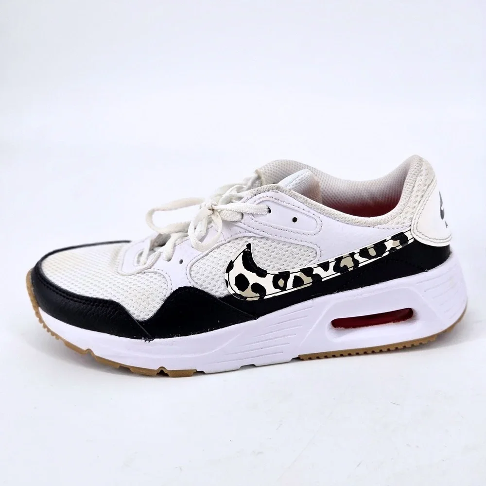 Nike Air Max SC Leopard Print White Black Shoes Sneakers Women's Size US 6 VGUC